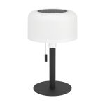 Eglo Lampe De Chevet Montapalma Solar Acier Noir 2W 190lm - 830 Blanc Chaud | IP54 - Dimmable - USB-C